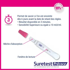 Suretest Test de grossesse précoce Cooper - un test