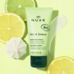 Sweet Lemon crème mains et ongles bio + stick à lèvres hydratant bio Nuxe
