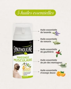 Syntholkiné crème gel de massage Massage musculaire - flacon-pompe de 75 ml