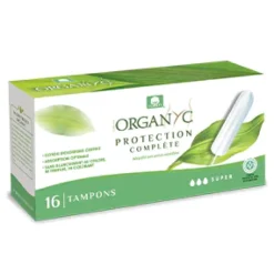Tampons Super bio sans applicateur Organyc - boîte de 16 tampons
