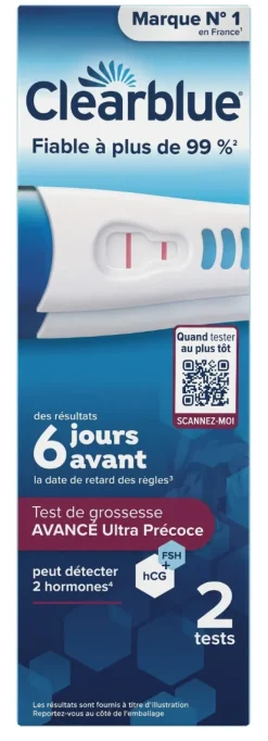 Test de grossesse détection précoce Clearblue