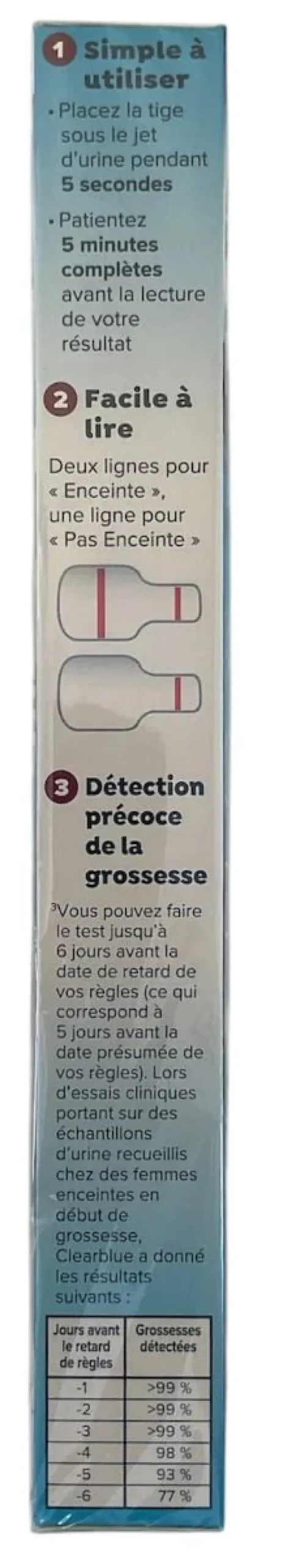 Test de grossesse détection précoce Clearblue