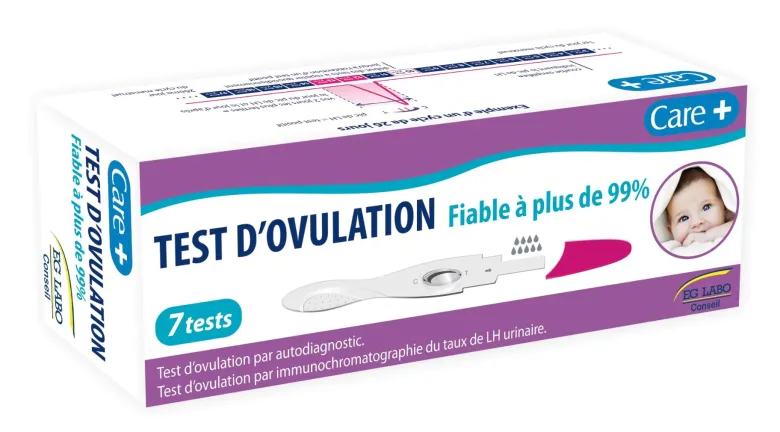 Test d'ovulation care+ EG Labo - boite de 7 tests
