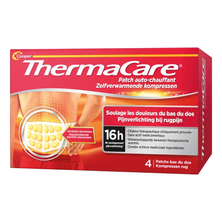 Thermacare patchs auto-chauffants pour le bas du dos Cooper - boîte de 2 patchs auto-chauffants