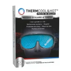 Thermocool&hot poche de billes masque oculaire et tempes Bausch lomb - poche de billes 26x10cm