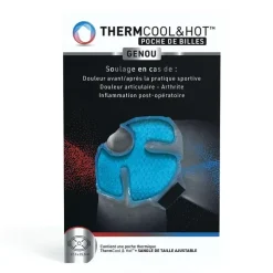 Thermocool&hot poche de billes genou Bausch lomb - poche de billes 37,5x25,5cm