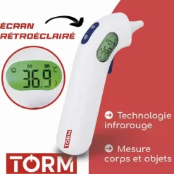 Thermomètre auriculaire A03 2en1 Torm Cooper - un thermomètre
