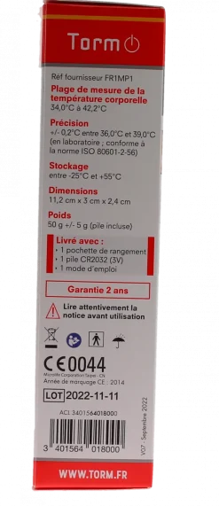 Thermomètre sans contact SC02 Torm - un thermomètre