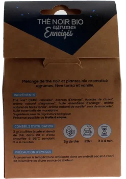 Thé noir bio agrumes enneigés Nat&form - boite de 70g