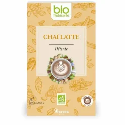 Thé noir chaï latte bio Nutrisanté - boîte de 20 sachets