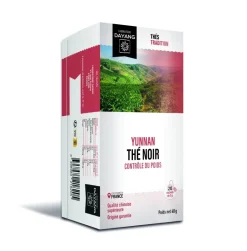 Thé noir original Yunnan réduction des graisses Dayang - boîte de 20 sachets