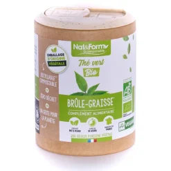 Thé vert Bio Ecoresponsable Nat&Form - Boite de 200 gélules