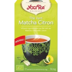 Thé vert matcha citron bio Yogi Tea - boite de 17 sachets