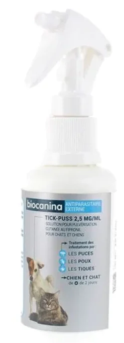 Tick-Puss 2,5 mg/ml Biocanina - spray de 100ml