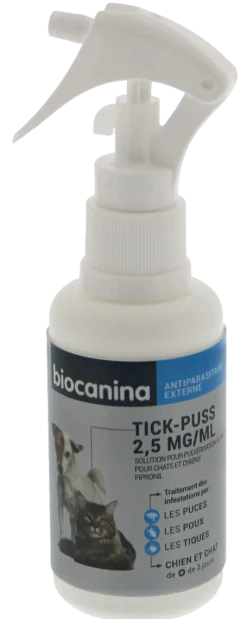 Tick-Puss 2,5 mg/ml Biocanina - spray de 100ml