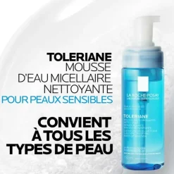 Toleriane mousse d'eau micellaire nettoyante La Roche-Posay - flacon-pompe de 150ml