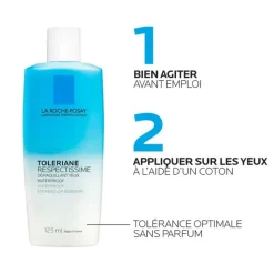 Tolériane respectissime démaquillant yeux waterproof La Roche-Posay - lot de 2 flacons de 125ml