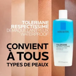 Tolériane respectissime démaquillant yeux waterproof La Roche-Posay - lot de 2 flacons de 125ml