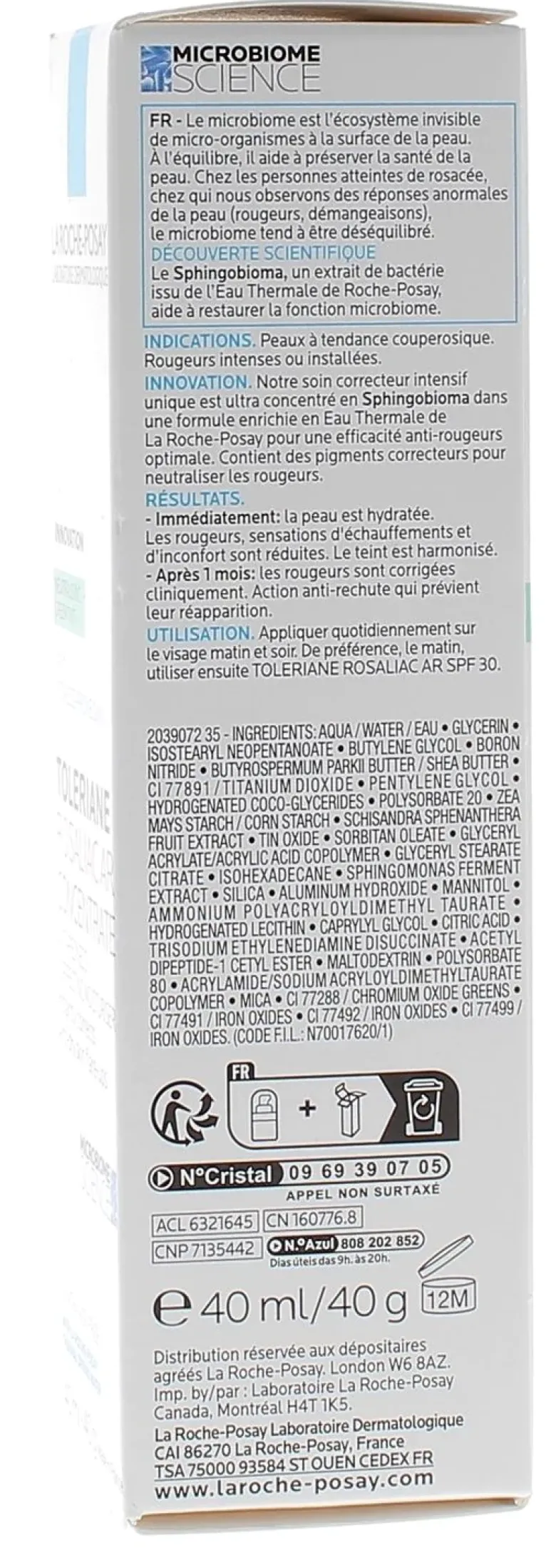 Tolériane Rosaliac AR concentré La Roche-Posay - tube de 40 ml