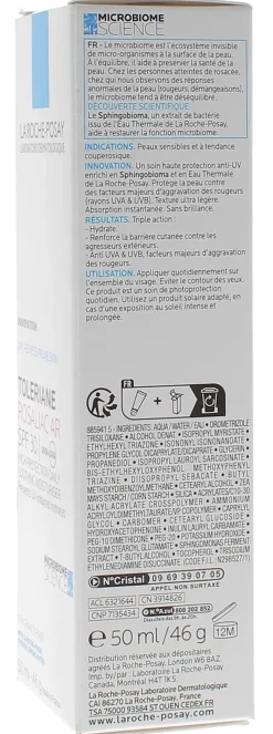 Tolériane Rosaliac AR SPF30 soin apaisant quotidien La Roche-Posay - tube de 50 ml