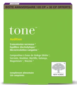 Tone audition New nordic - boite de 120 comprimés + 30 offerts
