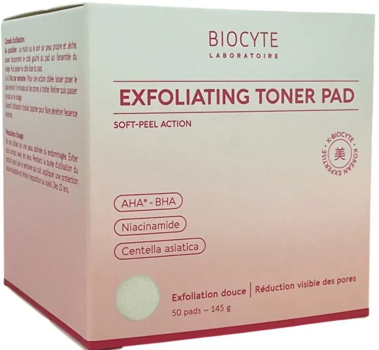 Toner pad exfoliation douce Biocyte - 50 pads