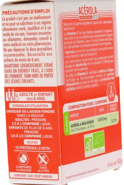 Toniphyt acérola Santé Verte - boîte de 20 comprimés