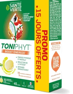 Toniphyt boost Santé verte - 30 comprimés effervescents + 15 gratuits