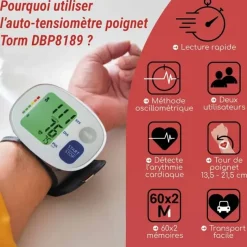 TORM Tensiomètre électronique au poignet DBP 8189 Cooper - 1 tensiomètre