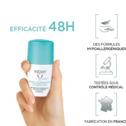 Traitement anti-transpirant 48h transpiration intense Vichy