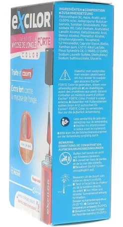 Traitement de la mycose de l'ongle Forte Color corail Excilor - flacon de 30ml
