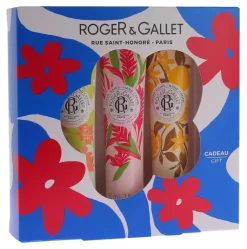 Trio crèmes mains bienfaisante fleur d'osmanthus, gingembre rouge, bois d'orange Roger & Gallet - coffret de 3 crèmes de 30ml