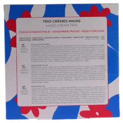 Trio crèmes mains bienfaisante fleur d'osmanthus, gingembre rouge, bois d'orange Roger & Gallet - coffret de 3 crèmes de 30ml
