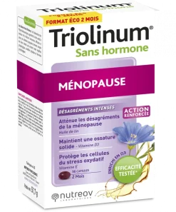 Triolinum sans hormone ménopause intensive Nutreov - boîte de 56 capsules