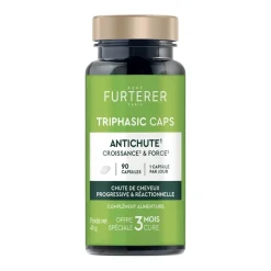 Triphasic caps anti-chute croissance et force René Furterer - pot de 90 gélules