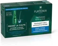 Triphasic Reactional Traitement 2en1 antichute et pousse René Furterer - boîte de 12 ampoules de 5ml