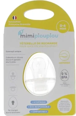 Téterelle anatomique adaptable 0-6 mois Mimipioupiou - une téterelle