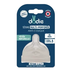 Tétine anti-colique multi-perforée Dodie - une tétine