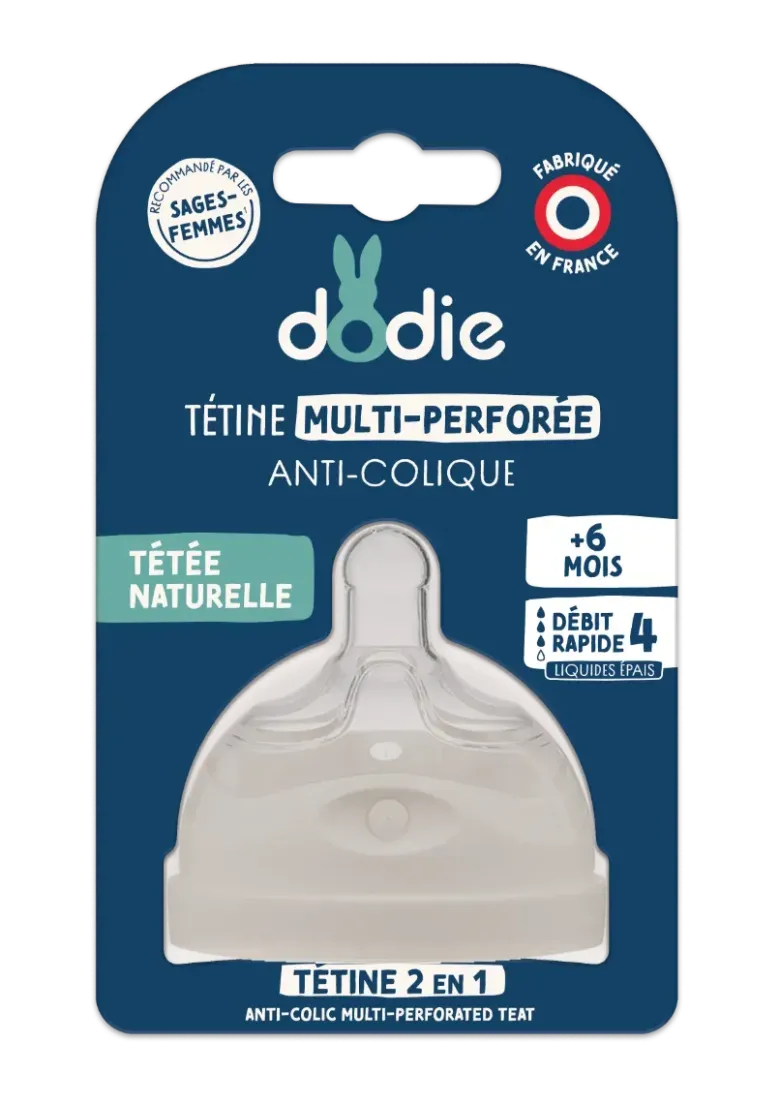 Tétine anti-colique multi-perforée Dodie - une tétine