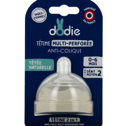 Tétine anti-colique multi-perforée Dodie - une tétine
