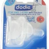 Tétine ronde 3 vitesses anti-colique col large 0-6 mois débit 1 Dodie - deux tétines