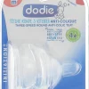 Tétines rondes 3 vitesses anti-colique +6 mois Dodie - 2 tétines