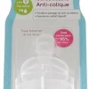 Tétines silicone anti-colique 4 mois + débit variable Luc et Léa - 2 tétines