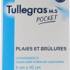 Tullegras M.S plaies et brûlures pocket 5x10cm Mylan - boîte de 5 pansements