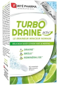 TurboDraine activ édition limitée Forté Pharma - boite de 20 comprimés