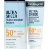 Ultra Sheer Fluide invisible solaire Oil Control SPF50+ Neutrogena - tube de 50ml