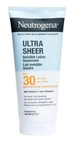Ultra Sheer Lait corps invisible solaire SPF30 Neutrogena - tube de 200ml