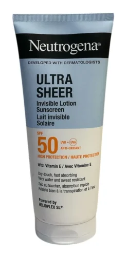 Ultra Sheer Lait corps invisible solaire SPF50 Neutrogena - tube de 200ml