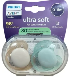 Ultra soft sucette 0-6mois Avent - lot de 2 sucettes