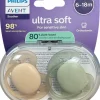 Ultra soft sucette 6-18mois Avent - lot de 2 sucettes